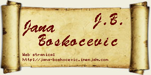 Jana Boškoćević vizit kartica